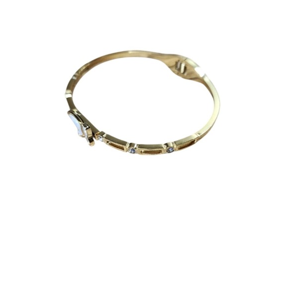 18K Gold-Plated Stainless-Steel Butterfly Bangle | 2 for $40 - Picture 4 of 7